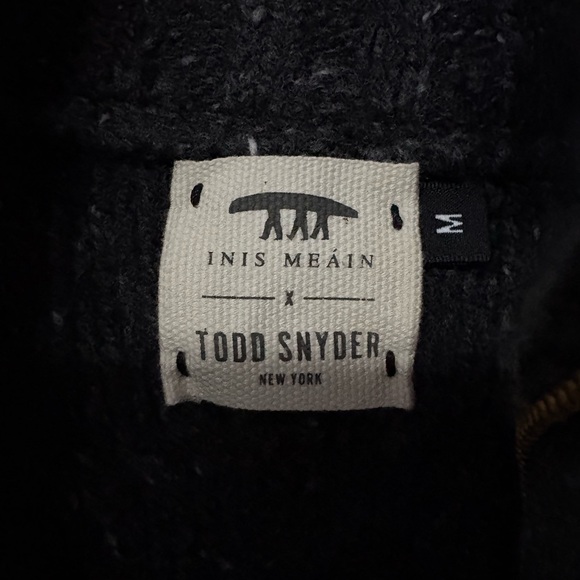 Todd Snyder Wool Cashmere Blend Cable Knit Cardigan - Picture 2 of 5